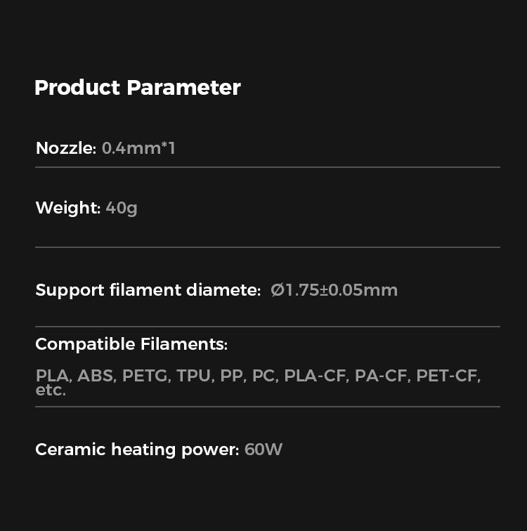 Creality K1 Series Ceramic Heating Block Kit with Quick-swap Nozzle Kit, 300°C High Temperature Resistance and High Flow Hot End Print Head with Heat Sink for K1, K1 Max, K1C 3D Printers