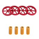 Creality Red Manually Leveling Wheel Screw Nut + Yellow Hotbed Spring x4 Package